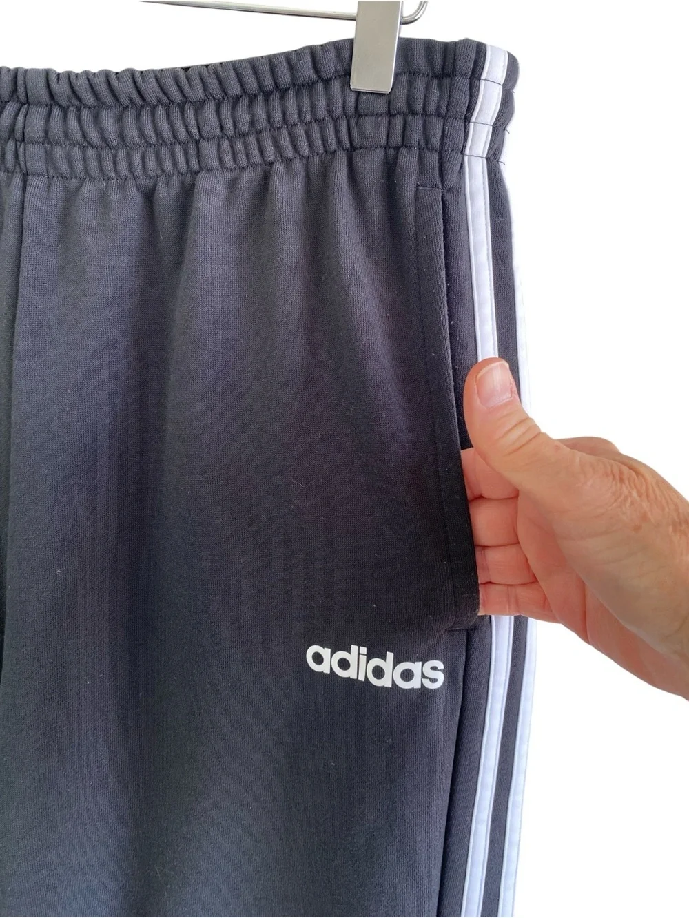Adidas Black Three Striped Climate Sweatpant Joggers Size L